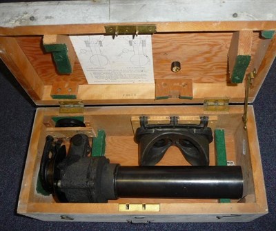 Lot 72 - A Canadian Kodak Co. Ltd. Gun Sighting Telescope Patt.G.376, 7x50, in brass and black crinkle...