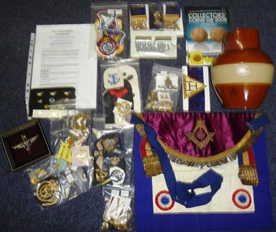 Lot 79 - A Collection of Military Badges, Insignia and Buttons, including RAF. Royal Navy, RA, Civil...