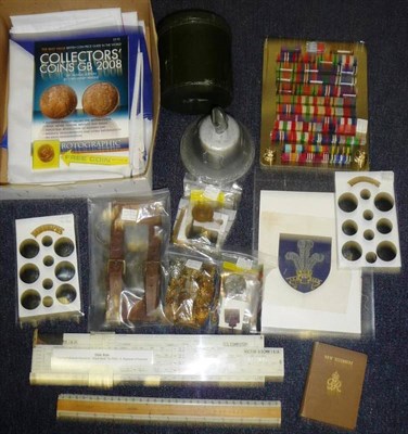 Lot 81 - A Quantity of Militaria, including an RAF Benevolent Fund aluminium bell, a 1939-45 War...