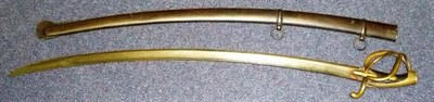 Lot 198 - An 1813 Light Cavalry Sabre, possibly Russian, with 88.5cm single edge curved fullered steel blade