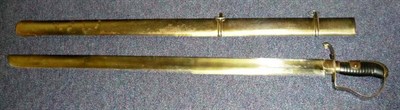 Lot 201 - A Copy of a 1796 Pattern Light Cavalry Sword, with steel stirrup hilt and scabbard