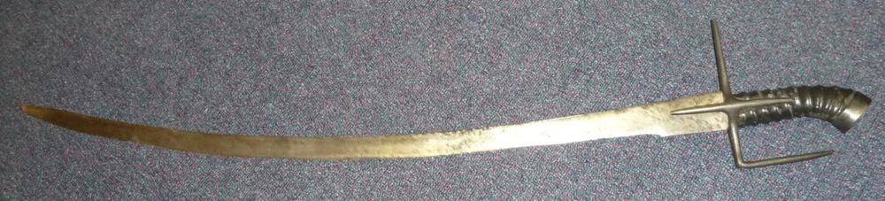 Lot 208 - A 19th Century European Sabre, possibly Hungarian, with 75cm single edge curved steel blade...