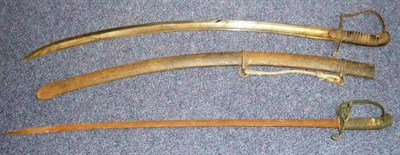 Lot 212 - A 1796 Pattern Light Cavalry Trooper's Sword, with 81cm plain single edge slightly curved...