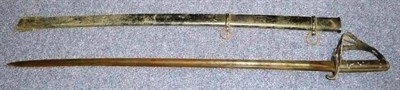 Lot 215 - A Victorian 1853 Pattern Cavalry Trooper's Sword, the 89cm single edge fullered steel blade stamped