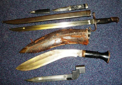 Lot 219 - A Japanese ";Type 30"; Arisaka Bayonet, the blade ricasso stamped with ";stacked cannon...