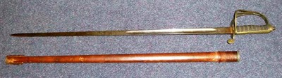 Lot 229 - A George V 1821 Pattern Cavalry Officer's Sword, 83cm single edge fullered steel blade etched...