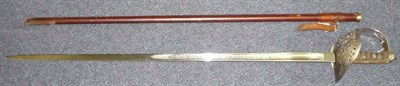 Lot 231 - A George VI 1895 Pattern Sword to the Royal Engineers, the 82.5cm fullered steel blade etched...