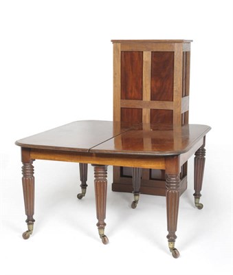 Lot 1586 - A George IV Mahogany Extending Dining Table, mid 19th century, the rounded rectangular top with...