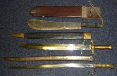 Lot 233 - A Second World War Military Issue Machete, the blade stamped S & J KITCHIN LTD SHEFFIELD /l\...