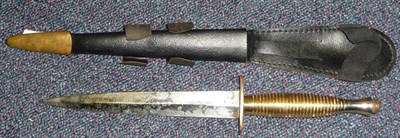 Lot 235 - A Commando's Fifth Pattern Fighting Knife, the machine forged steel blade engraved A WRIGHT &...