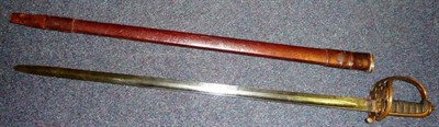 Lot 251 - A Scarce Victorian 1889 Pattern Staff Sergeant's Sword, the 81.5cm single edge fullered steel blade