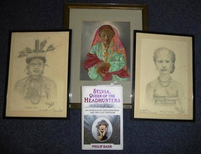 Lot 319 - Her Highness the Ranee of Sarawak (Sylvia Brett Brooke) - A Kayan Chief and a Dyak Woman, a pair of