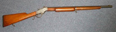 Lot 413 - A Deactivated Stevens .22 LR Falling Block Carbine, numbered 69272, 62cm blued steel barrel stamped