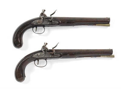 Lot 428 - A Pair of Late 18th Century Flintlock Officer's/Duelling Pistols by Robert Wogdon of London,...