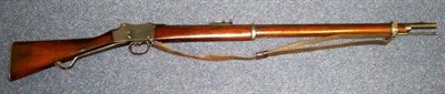 Lot 456 - A Victorian Enfield 1887 IV/I Martini-Henry .45 Rifle, the steel barrel stamped N.S. NEP. below the