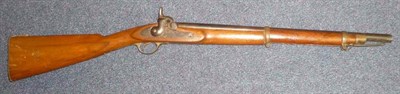 Lot 459 - A 19th Century Continental Percussion Cap Carbine, with 55cm steel barrel, plain lock plate,...