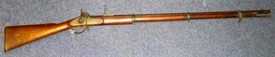 Lot 460 - A Victorian Tower Percussion Cap Three Band Musket, the 99cm steel barrel with hinged ladder...