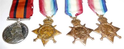 Lot 2 - A Queen's South Africa Medal, 1899, awarded to PTE.J.HARRIS. NEWCASTLE T.G; a 1914 Star, awarded to