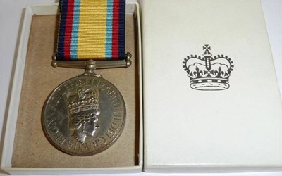 Lot 14 - A Gulf Medal, 1990-91, awarded to SAC S M BRUCE (Q8175374)RAF, in box of issue