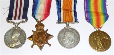 Lot 23 - A First World War Gallantry Group of Four Medals, awarded to M2-052750 PTE.(later 2.LIEUT.)...