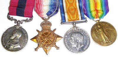 Lot 34 - A First World War Gallantry Group of Four Medals, awarded to 3064 CPL.(later 201070 W.O.CL.2)...