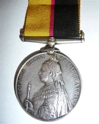 Lot 48 - A Queen's Sudan Medal, 1899, awarded to 4719. PTE.R.BURBERRY. 2/RIF: BDE.