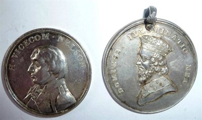 Lot 57 - A British Historical Medal - The Death of Nelson 1805, in silver, the obverse with bust of the...