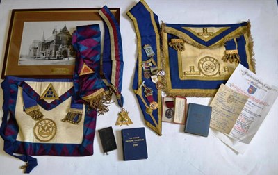 Lot 83 - A Collection of Masonic Regalia, to William Roy Atkinson, Strathearn Lodge No.4965, West...