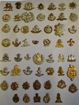 Lot 89 - A Collection of Fifty Four British Military Cap and Glengarry Badges, in brass, white metal and...