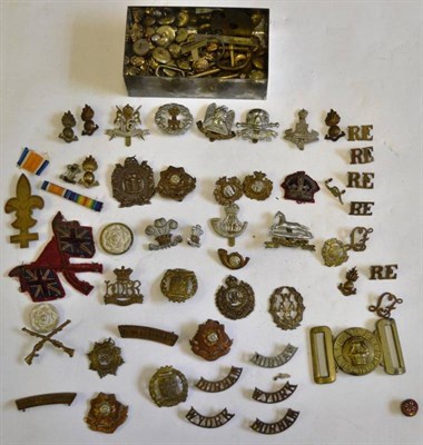 Lot 93 - A Collection of Approximately Fifty British Military Cap and Glengarry Badges, collar dogs and...