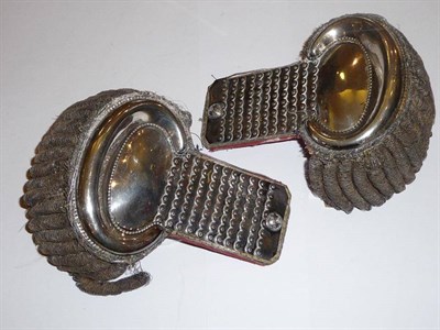 Lot 98 - A Pair of 19th Century Silver Plated Epaulettes to an Officer of the Northumberland and...