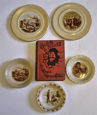 Lot 118 - Bruce Bairnsfather - Souvenirs from the Great War by Grimwades, comprising a fruit bowl, a tea...