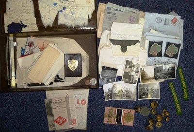 Lot 141 - A Collection of Second World War Militaria and Ephemera, relating to 14395431 Trooper W Harrison of