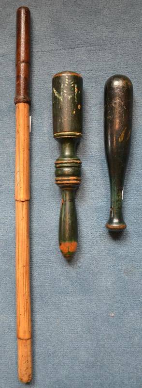 Lot 148 - A George III Small Walnut Truncheon, the