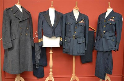 Lot 167 - A Post Second World War RAF Uniform to a Squadron Leader, comprising two tunics with...