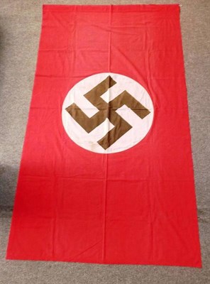 Lot 191 - A German Third Reich NSDAP/National Flag, the fine red linen field applied with a double...