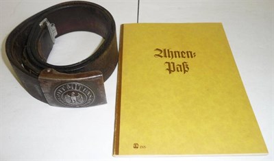 Lot 193 - A German Third Reich Ahnene:Pass, the application booklet of Heinrich (Heinz) Karl, only four...