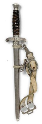 Lot 227 - A German Third Reich Army Officer's Dagger, the double edge steel blade marked with maker's...