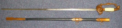 Lot 260 - An Early 20th Century Italian Court Sword, the 76cm steel blade etched with the Italian coat of...