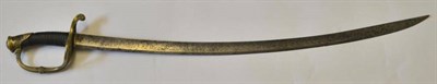 Lot 261 - A Crimea Period Russian Officer's Sword, the 73cm single edge curved fullered steel blade...