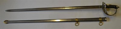 Lot 262 - A Copy of a Victorian 1st Life Guards Dress Sword, the steel semi basket hilt with applied...