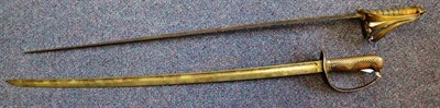 Lot 274 - A Victorian 1854 Pattern Infantry Officer's Sword, with 83cm rust pitted steel blade, gilt...