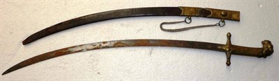 Lot 275 - A Late 18th/Early 19th Century Officer's Sword, possibly Norwegian, the 70cm single edge curved...