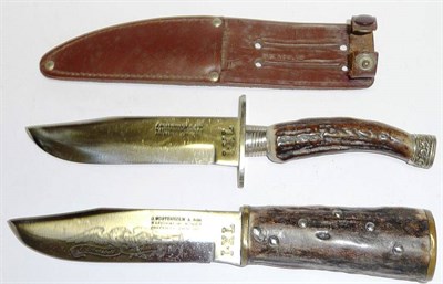 Lot 278 - An I*XL Hunting Knife by G Wolstenholm & Son, Washington Works, Sheffield, the clip point steel...