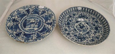Lot 41 - A Dutch Delft Blue and White Shallow Circular Dish, circa 1700, in chinoiserie style, the...