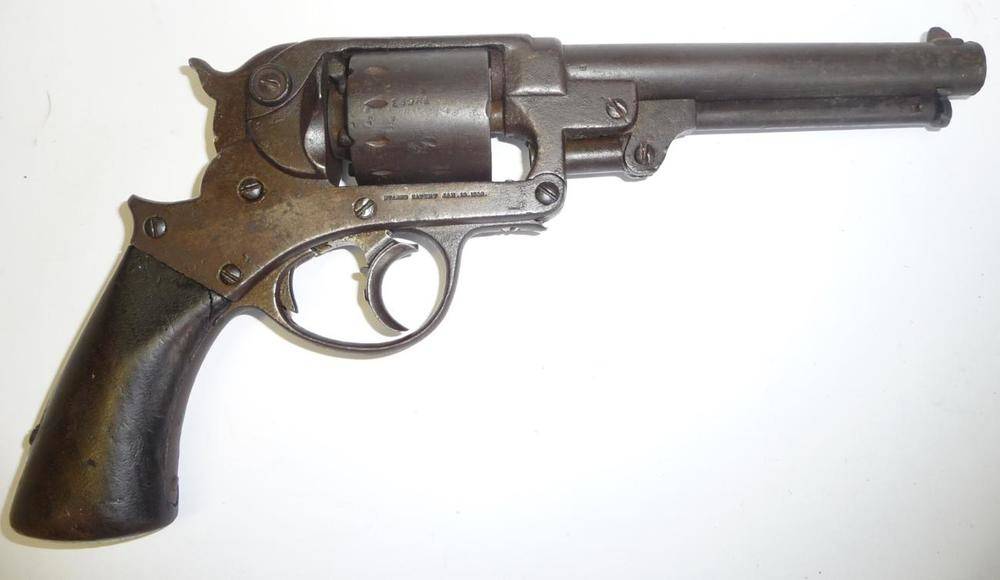 Lot 559 - An American Starr Arms Company Percussion Cap Double Action Six Shot Revolver, with 15cm steel...