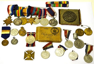 Lot 3 - A First/Second World War Group of Seven Medals, awarded to CH.19351,PTE.R.M.PEACOCK. R.M.L.I.,...