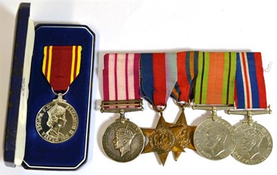 Lot 9 - A Second World War Navy Group of Five Medals, awarded to C/JX 385058 G.H.FORD. A.B. R.N.,...