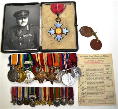 Lot 14 - A First/Second World War C.B.E Group of Ten Medals, awarded to Major General L A Loup of the Indian