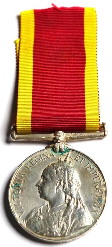 Lot 33 - A China War Medal 1900, awarded to W.C.WALKER, A.B., H.M.S. ISIS.